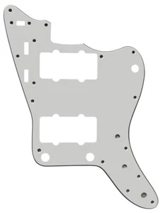Custom For Japan Jazzmaster Style Guitar Pickguard,3 Ply White - Picture 1 of 7