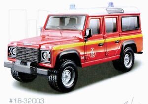 Rover Land Defender 110 Pompiers 1/43 Burago