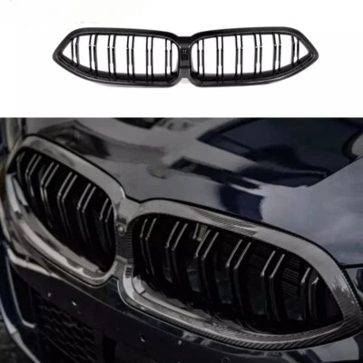 Carbon Fiber Front Grille Fits For BMW G14 G15 G16 840i M850i with Camera Hole - Image 1 of 4