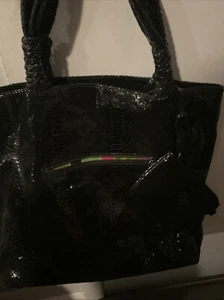 black leather tote bag large designer with Coin Purse - Picture 1 of 12