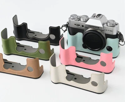 GADGETCOM PU Leder Kamera Tasche Halber Körper Hülle für Fujifilm X-T10 X-T20 X-T30 II