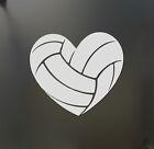 Volleyball heart Sticker decal car window sticker pick your color