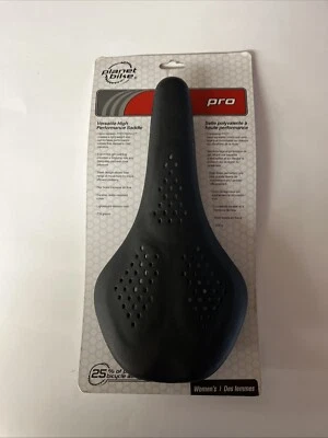 PLANET BIKE PRO MUJER JEL ACOLCHADO ASIENTO DE BICICLETA con BARANDILLAS DE TITANIO NEGRO  Foto 1 de 2