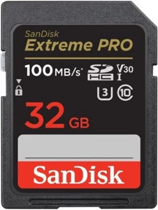 SanDisk 32GB Extreme PRO SD SDHC SDXC Memory Card U3 UHS-I Class 10 200MBs V30 - Picture 1 of 6