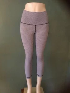 Lululemon Wunder Under Crop II*Roll Down Gingham Black/White 2 4 6 8 10 12 NWT - Picture 1 of 7