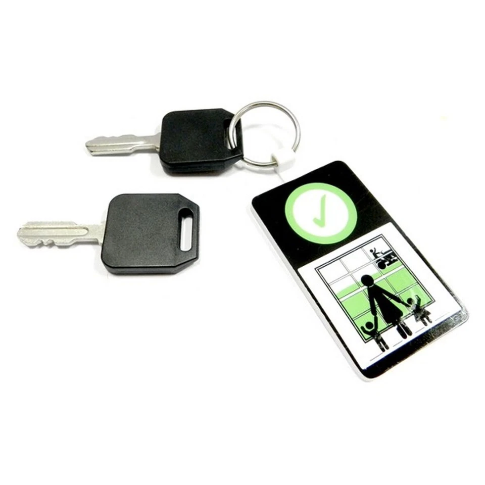 OEM Husqvarna 532411935 Ignition Key Set of 2 & Chain Fits Craftsman Poulan