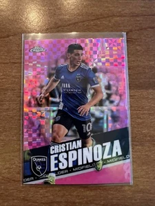 2022 Topps Chrome MLS #87 Cristian Espinoza Pink X-Fractor -San Jose Earthquakes - Picture 1 of 2