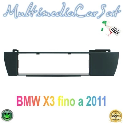 MASCHERINA AUTORADIO 1 DIN ISO BMW X3 fino a 2011 NERA Montaggio - 3333 - Immagine 1 di 2