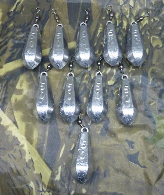 10x Sechskantblei - je 50g - Universalblei für Grundangeln - Handmade - Angeln - Bild 1 von 3