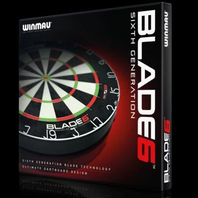 WINMAU BLADE 6 BRISTLE DARTBOARD - ROTA LOCK - PDC PROFESSIONAL - THIN WIRES - Image 1 of 4