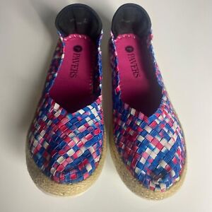 Pavers - Ladies Multicoloured Weaved Canvas - Size 5 / 38