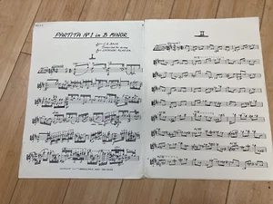 Partita Nº 1 en B menor de J.S. Bach, transcripción impresa completa - Imagen 1 de 3