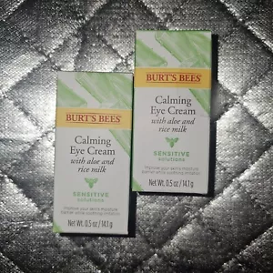 Burt's Bees Eye Cream Sensitive With Cotton Extract 0.5 oz Lot Of 2 - Picture 1 of 1
