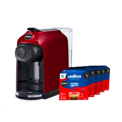Lavazza A Modo Mio Idola Rosso Macchina Caffè + 180 Caps Crema e Gusto Incluse - Immagine 1 di 4