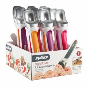 New ZYLISS Right Scoop Ice Cream Scoop Multi Color Sorbet Dough Scoop Utensil - Picture 1 of 1