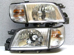 2000 2002 JDM SUBARU FORESTER SF5 SILVER CHROME HEADLIGHT SET W CORNER LIGHT OEM - Bild 1 von 13