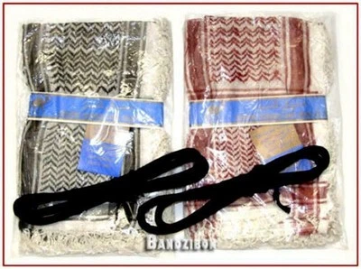 Mujer Keffiyeh Shemagh bufanda cabeza chal auténtico árabe Hatta Hijab a... - Imagen 1 de 4