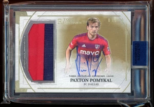 2022 Topps MLS Renaissance Paxton Pomykal On Card Auto GOLD #01/10 Patch DALLAS - Bild 1 von 2