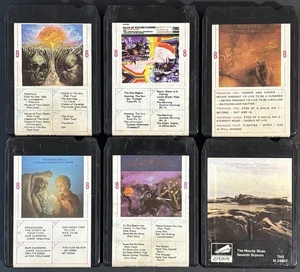 (6) The Moody Blues 8 Track Music Tapes Days Of Future Passed, Seventh Sojourn + - Imagen 1 de 4