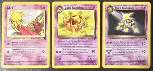 Pokemon Tcg Abra Evolution Line Team Rocket Unlimited NM-MP - Picture 1 of 2