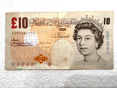 Bank of England 10 Pounds Darwin Banknote Paper Bill Currency - Image 1 of 2