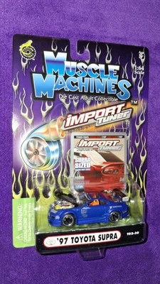 Muscle Machines Import Tuner '97 Toyota Supra Blue 1:64 Scale T02-30 Funline - Image 1 of 4