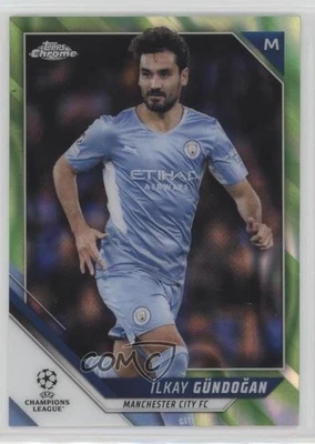 2021-22 Topps Chrome UCL Neon Green Lava Refractor Ilkay Gundogan #41 - Image 1 of 2