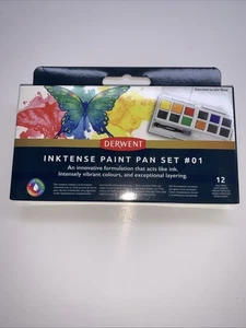 Derwent Inktense 12 Paint Pan Travel Set #1 - Picture 1 of 5