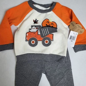 Baby Essentials 12 Meses Halloween Conjunto 2 Piezas Camión Calabaza Fantasma Traje de Sudor - Imagen 1 de 6