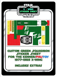 Star Wars X-Wing Green Squadron Custom Sticker + Extras Palitoy Kenner Vintage - Bild 1 von 5