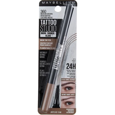 Maybelline TattooStudio Eyebrow Tint Pen, Medium Brown 360, 0.037 fl oz - Image 1 of 2