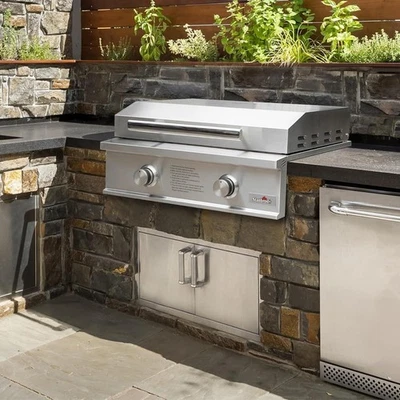 Chapa de gás natural embutida premium 28 polegadas para grelha de cozinha externa, durável - Imagem 1 de 4