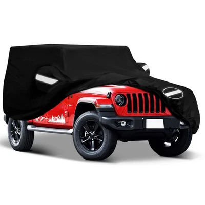 Waterproof Car Cover For Jeep Wrangler 4 Door JKU JLU 07-25 Dust UV Snow Proof - Image 1 of 4