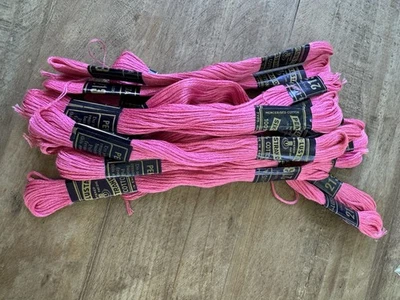 Vintage Peri-Lusta Cotton Embroidery Floss 213 Mauve Pink England Lot Of 16 - Image 1 of 4