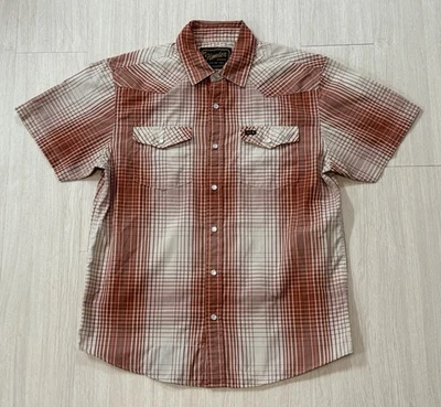 Howler Bros H Bar B Snapshirt ‘Roberts Plaid Mars Red’ Small Surf Western Austin - Image 1 of 4