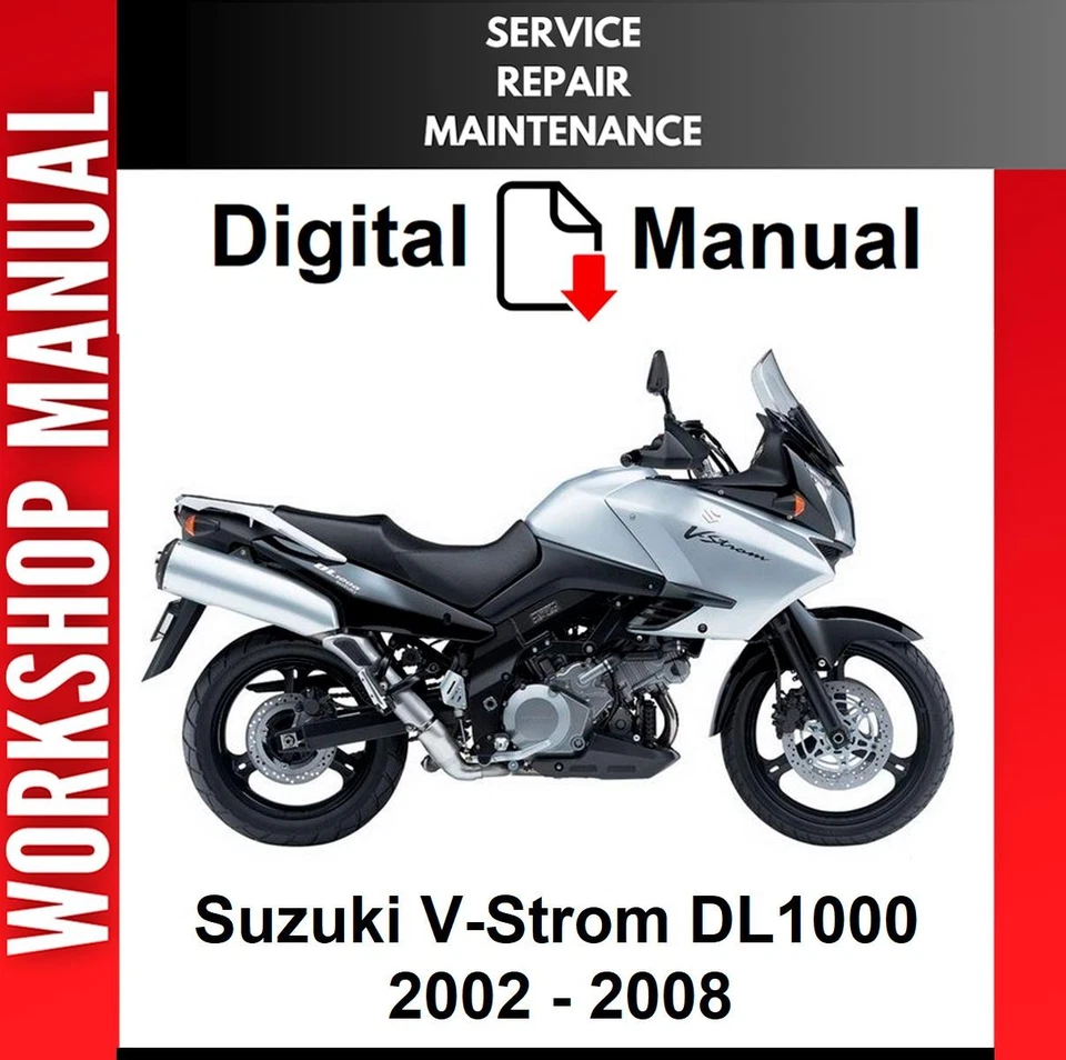 SUZUKI DL1000 VSTROM 1000 2002 - 2008 SERVICE REPAIR SHOP MANUAL - Image 1 of 1