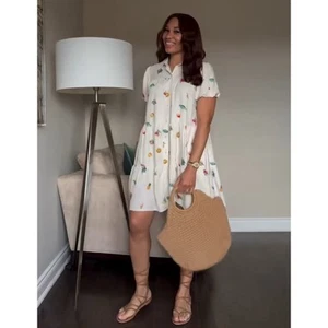 Anthropologie Jane + Delancey Shirtkleid tropisches Muster Größe XL - Bild 1 von 12