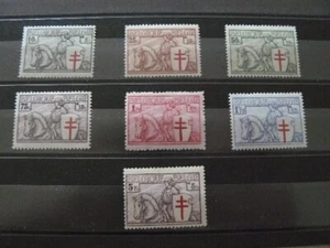 BELGIQUE COB N° 394 A 400 NEUFS* AVEC CHARNIERE LE 400 NEUF** LUXE - Picture 1 of 1