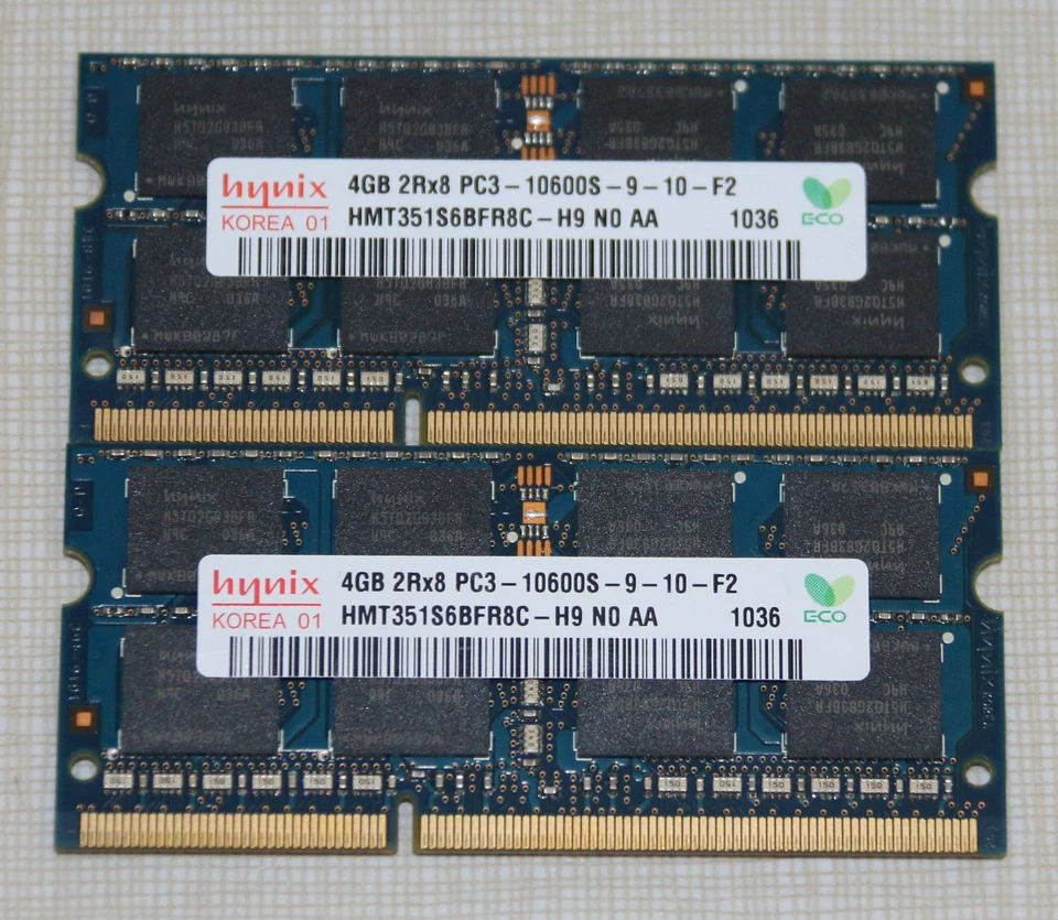 8gb 2x4gb ddr3 pc3 10600 1333mhz laptop ram memory upgrade kit 204-pin Apple Mac - Image 1 of 1