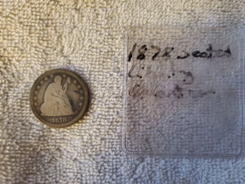 Seated Liberty Quarter 1878-P Fair/Good Condition Good Date Cover