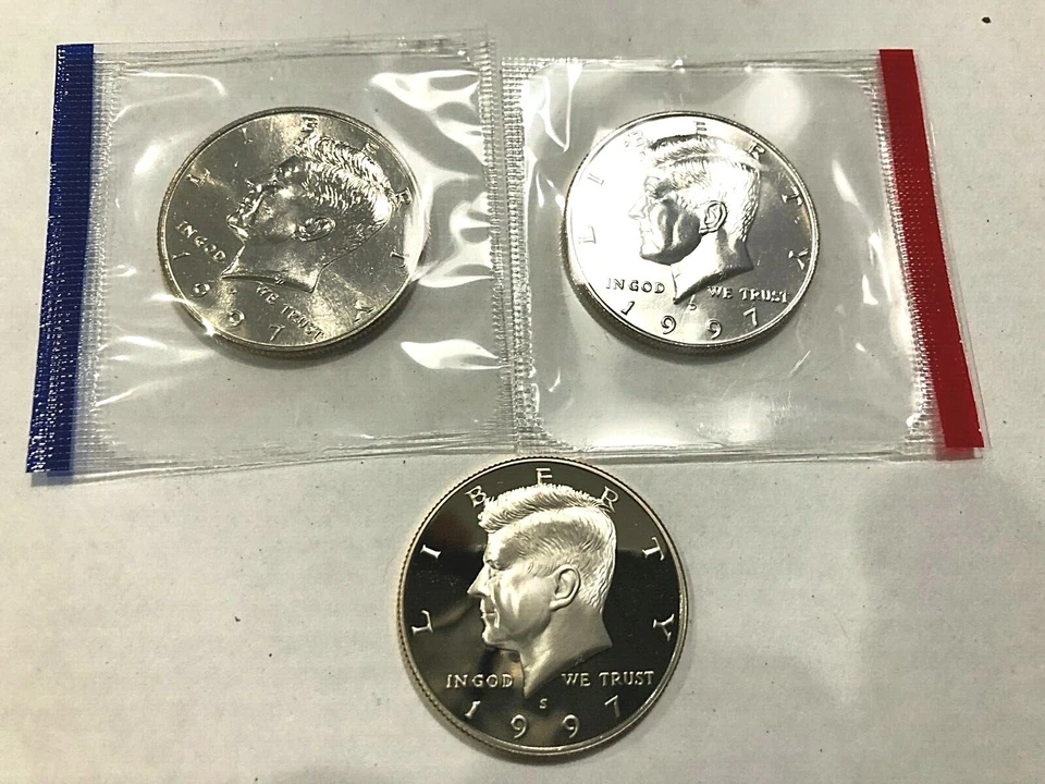 1997 P D  S KENNEDY HALF DOLLAR Choice In Cello + Proof From Proof Set  - Image 1 of 1
