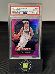 2022 Monopoly Prizm All-Stars Pink Prizm /149 Luka Doncic PSA 10 GEM MT POP 10 - Picture 1 of 3