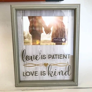 Shadow Box Picture Photo Frame Standing Love Is. 8"x10” Home Decors, 4x6 Photos, - Picture 1 of 11