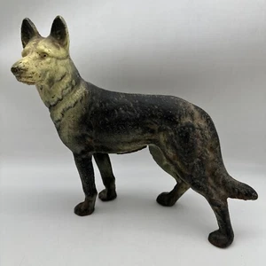 Vintage Antique Hubley Cast Iron German Shepherd Dog Door Stop Reproduction - Picture 1 of 24