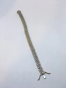 Sterling Silver 7.5” Crystal Vintage Bracelet 21.5 Grams (1-32) - Picture 1 of 3