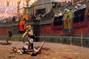 Póster de pintura Pollice Verso Pulgares Abajo Jean-Leon Gerome 1872 impresión artística - Imagen 1 de 1