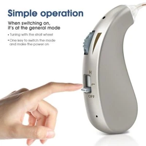 Digital Rechargeable Hearing Aid Adjustable Sound Voice Amplifier Behind Ear ! - Picture 1 of 11