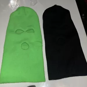 (2) Skimaske 3 Löcher Full Face Cover Strick Skimaske Outdoor Sport Full Face - Bild 1 von 3