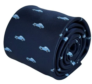 Corbata azul marino oscuro con clásico estilo deportivo Porsche 911 de Frederick Thomas - Imagen 1 de 5