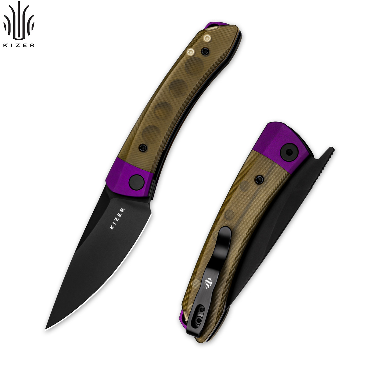 Kizer Drop Point Aluminum Handle Collectible Folding Knives Kizer Drop Point Aluminum Handle Collectible Folding Knives
